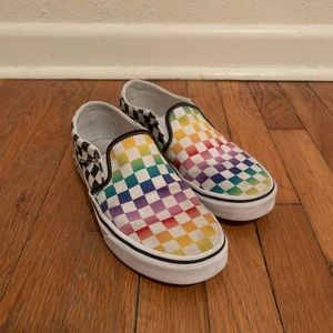 Slip On Colored Checkered Vans